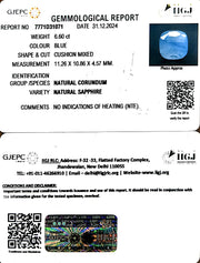 6.60/CT Natural Blue Sapphire with Govt Lab Certificate-6771